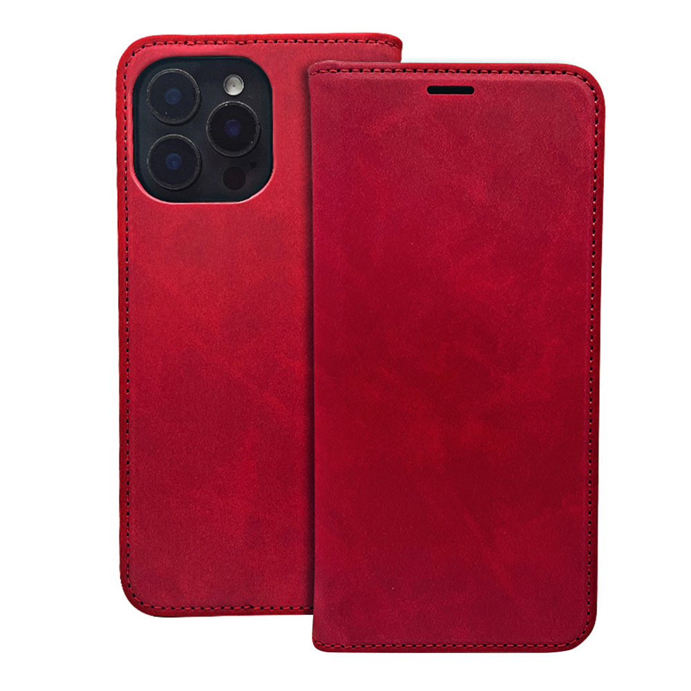 Pokrowiec Smart Suede czerwony Apple iPhone 8