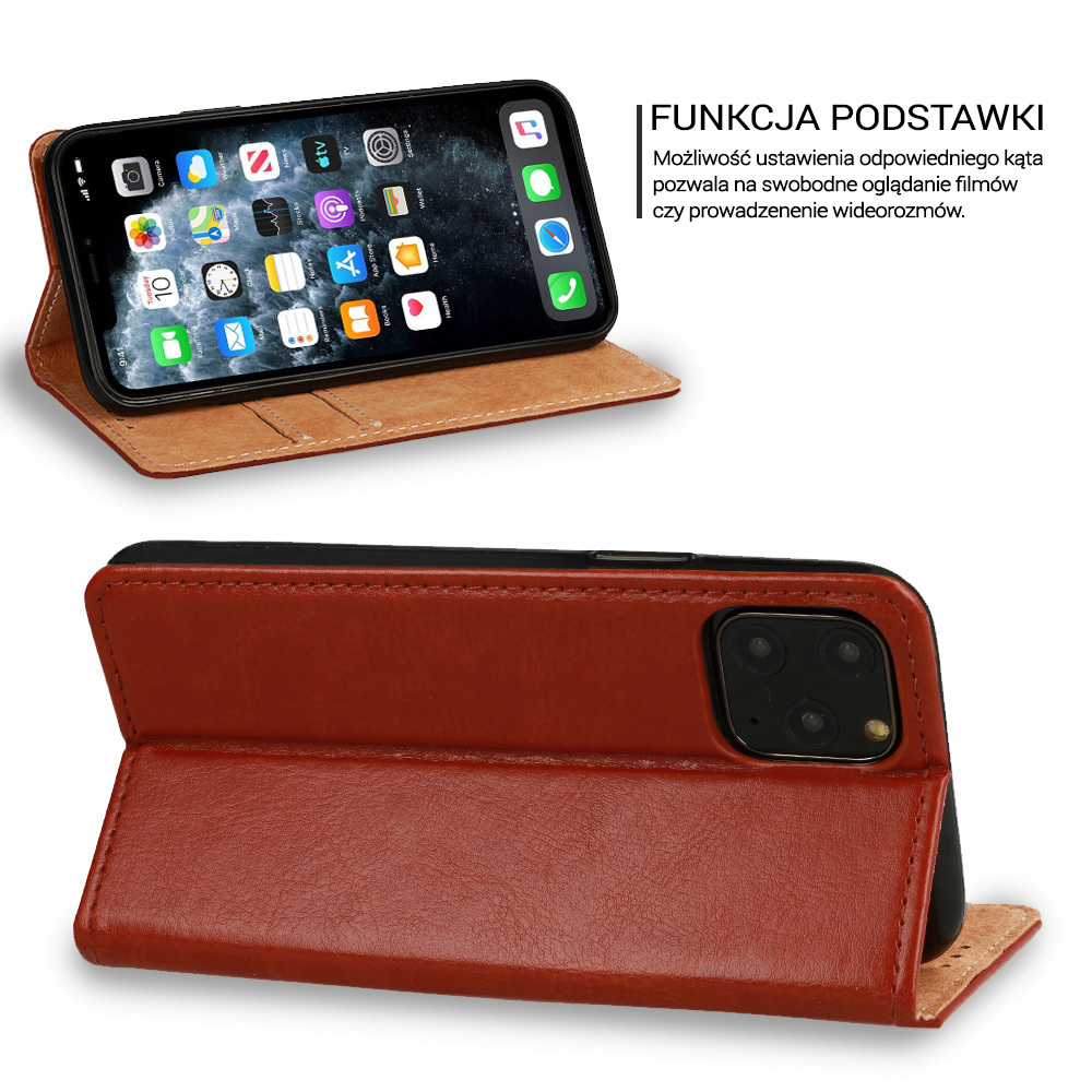 Pokrowiec Special Book brzowy Apple iPhone 12 / 6