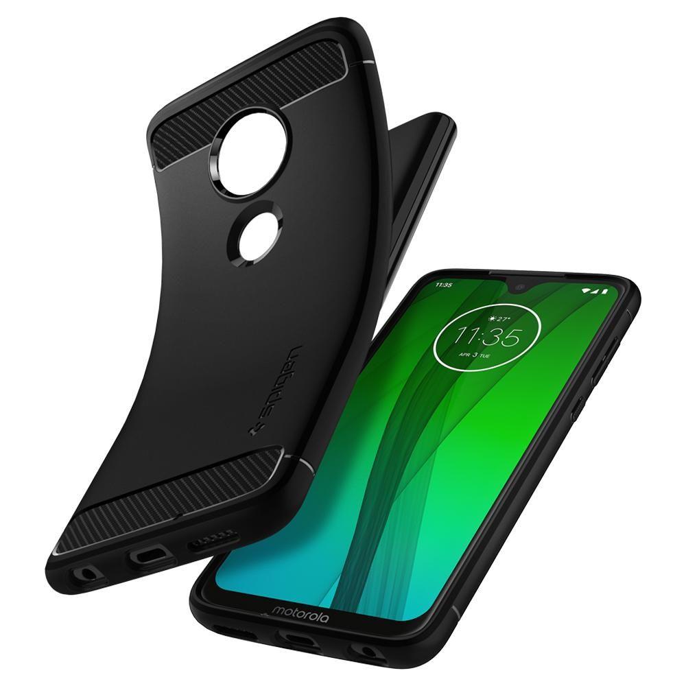 Pokrowiec Spigen Rugged Armor czarny Motorola Moto G7 / 2