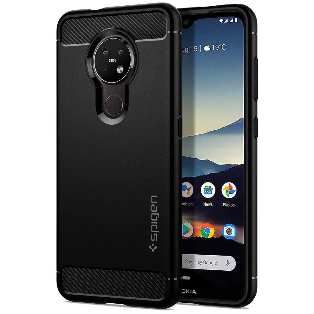 Pokrowiec Spigen Rugged Armor czarny Nokia 6.2