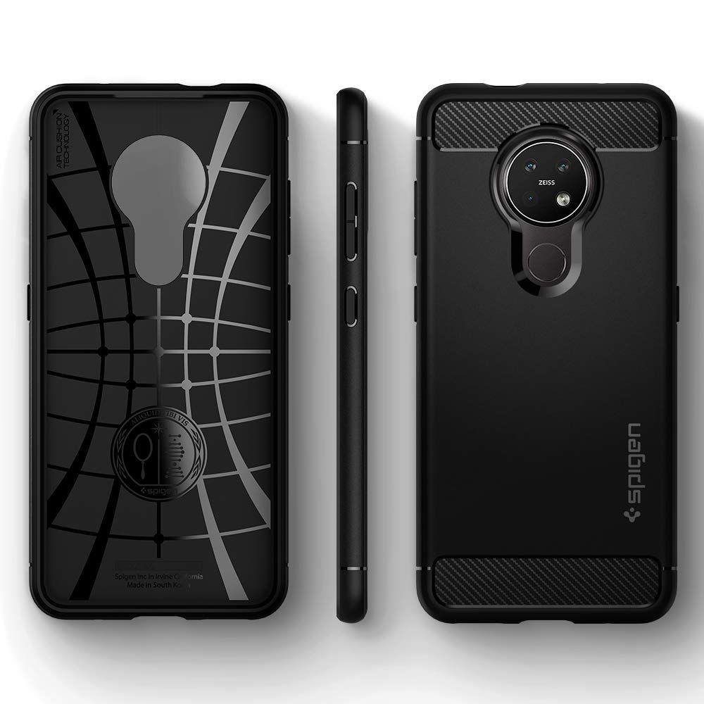 Pokrowiec Spigen Rugged Armor czarny Nokia 7.2 / 3