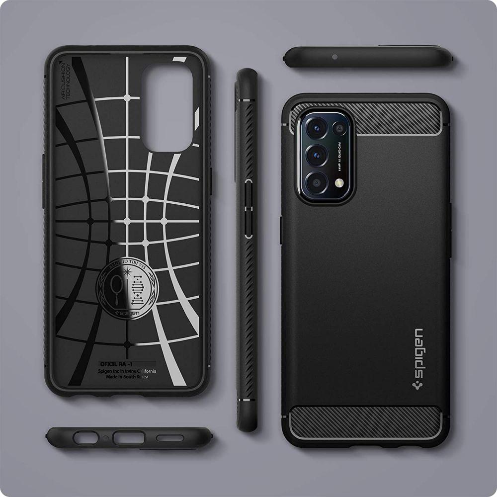 Pokrowiec Spigen Rugged Armor czarny Oppo Reno 5 5G / 2