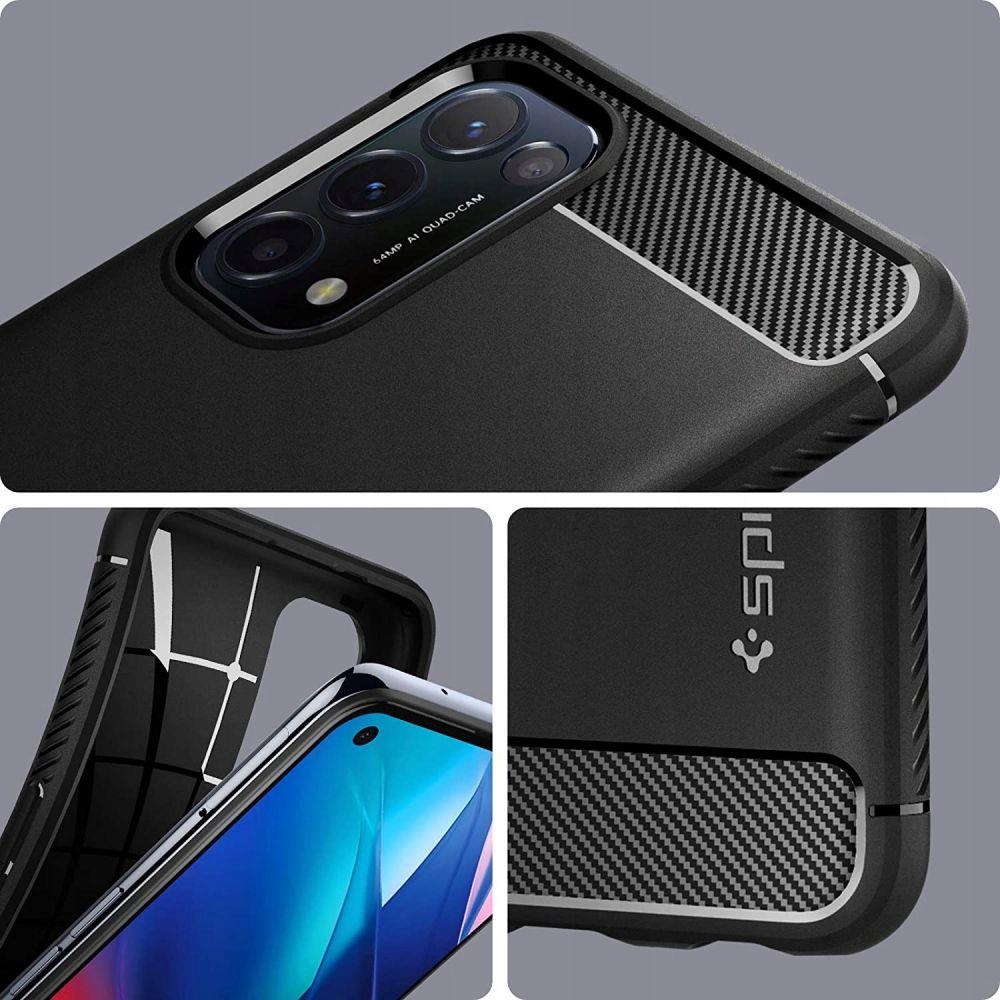 Pokrowiec Spigen Rugged Armor czarny Oppo Reno 5 5G / 4