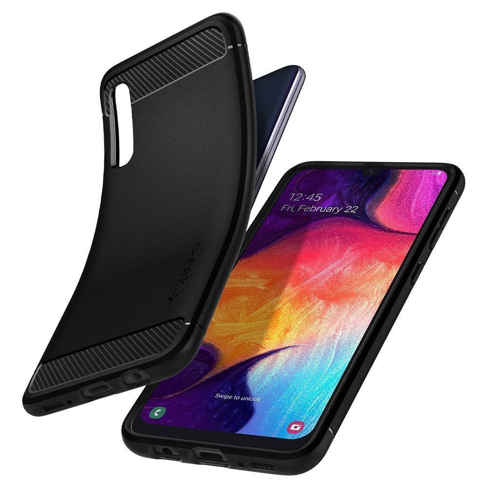 Pokrowiec Spigen Rugged Armor czarny Samsung Galaxy A30s / 6