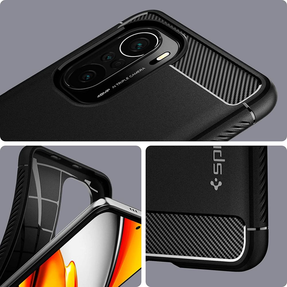 Pokrowiec pancerny Spigen Rugged Armor czarny Xiaomi Mi 11i / 4