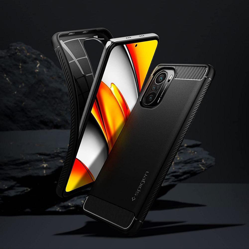 Pokrowiec pancerny Spigen Rugged Armor czarny Xiaomi Mi 11i / 5