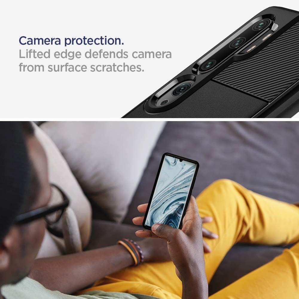 Pokrowiec Spigen Rugged Armor czarny Xiaomi Mi Note 10 Pro / 4