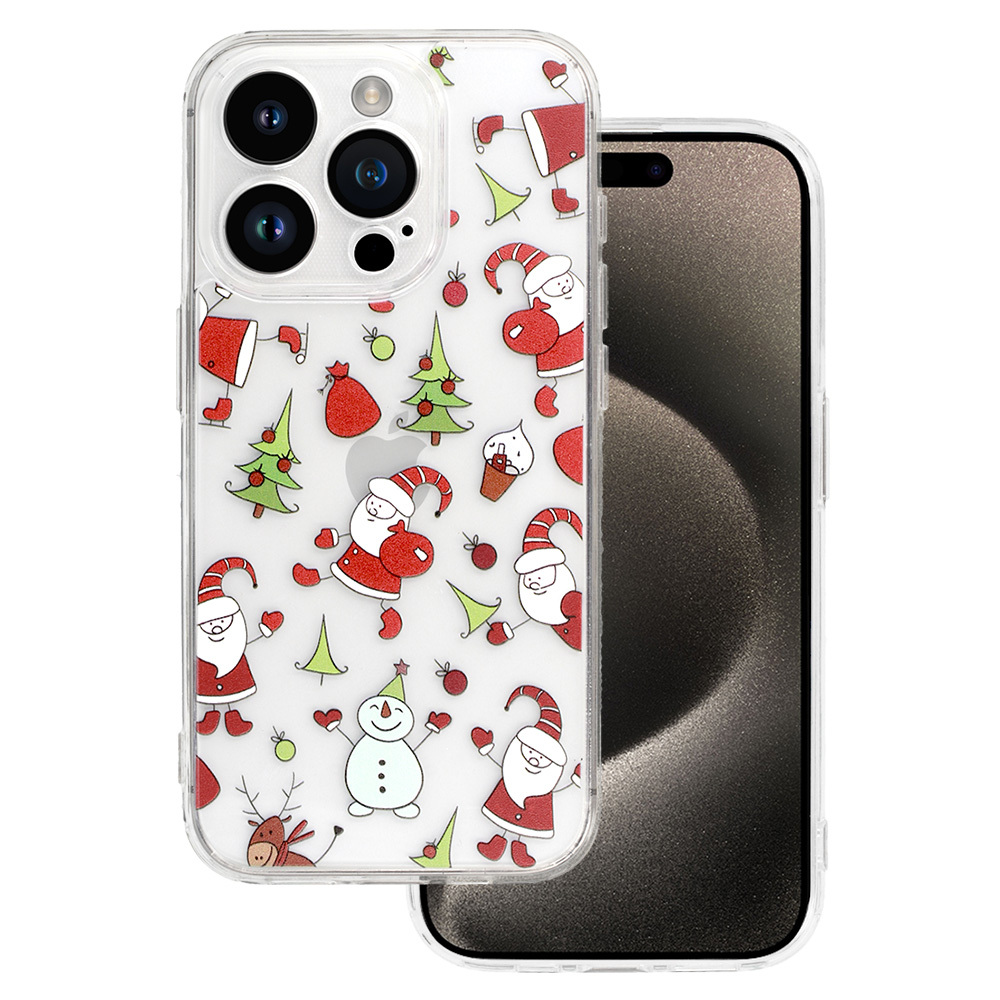 Pokrowiec witeczny Christmas Clear Case wzr 1 Apple iPhone 13 Pro