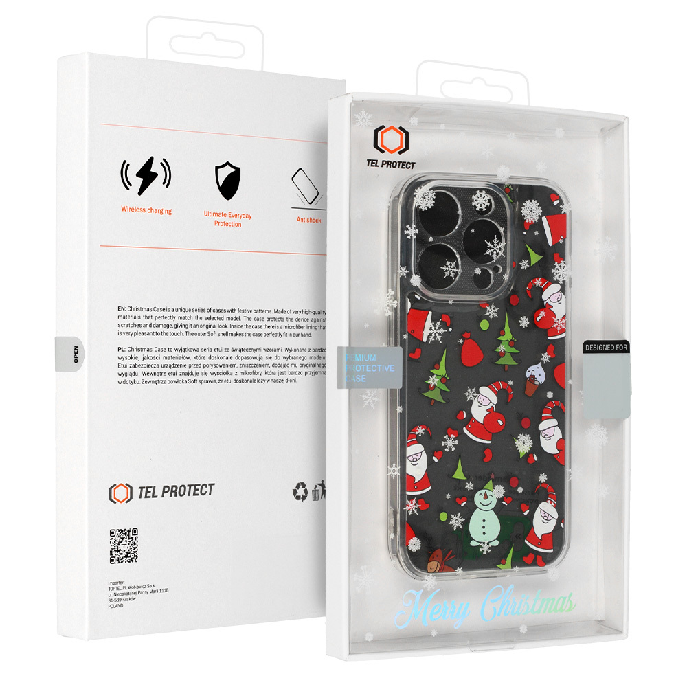 Pokrowiec witeczny Christmas Clear Case wzr 1 Apple iPhone 13 Pro / 7