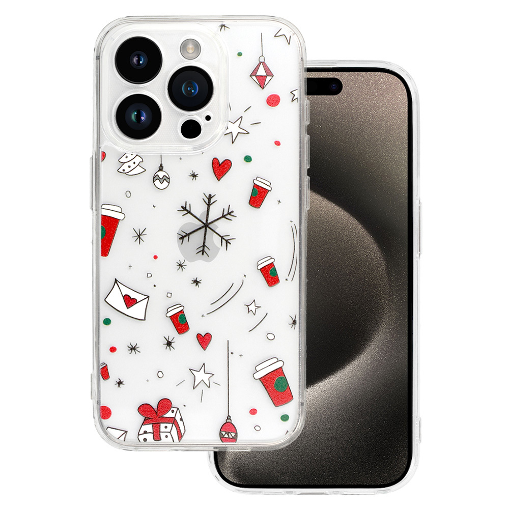 Pokrowiec witeczny Christmas Clear Case wzr 3 Apple iPhone 13 Pro