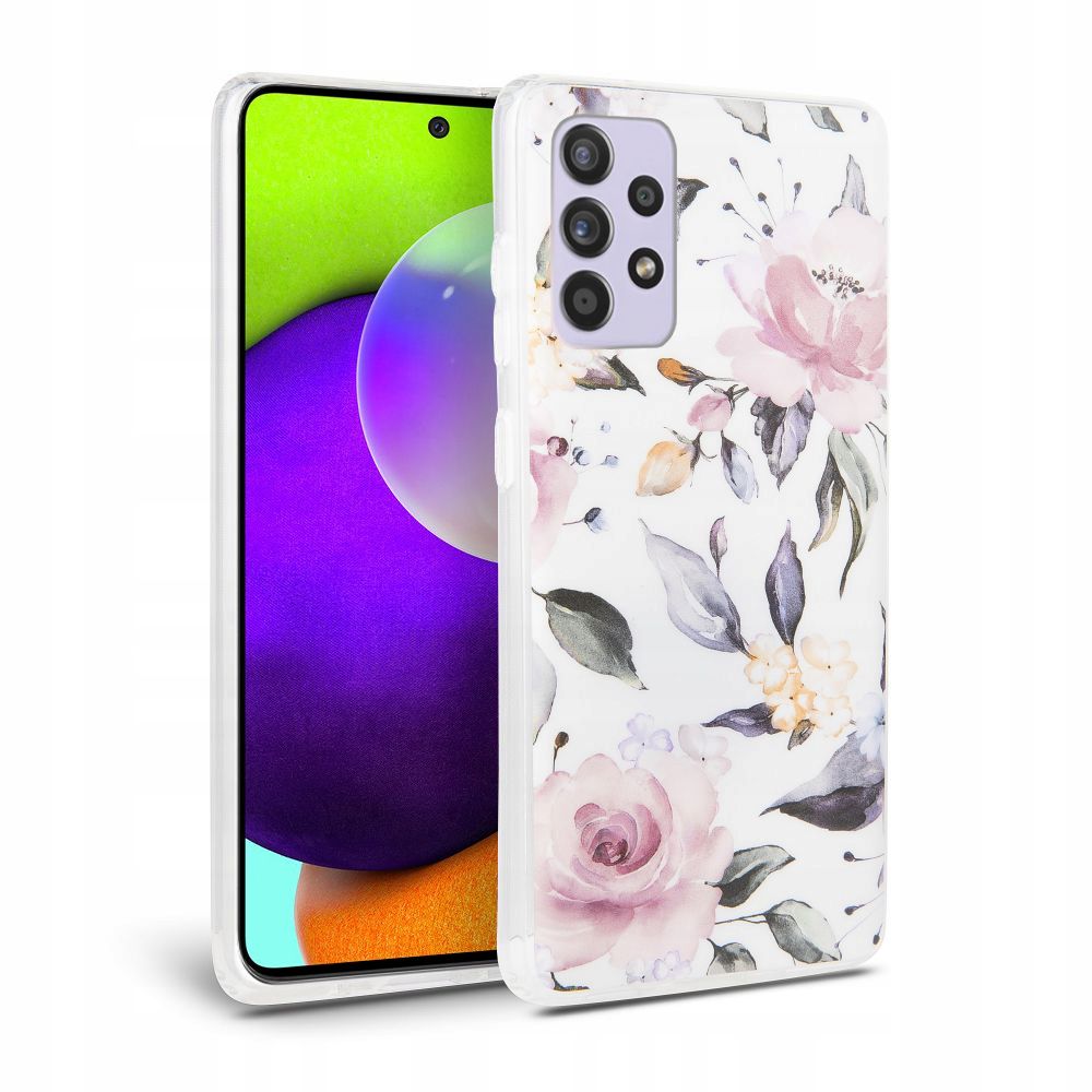 Pokrowiec Tech-protect Floral biay Samsung A52 4G