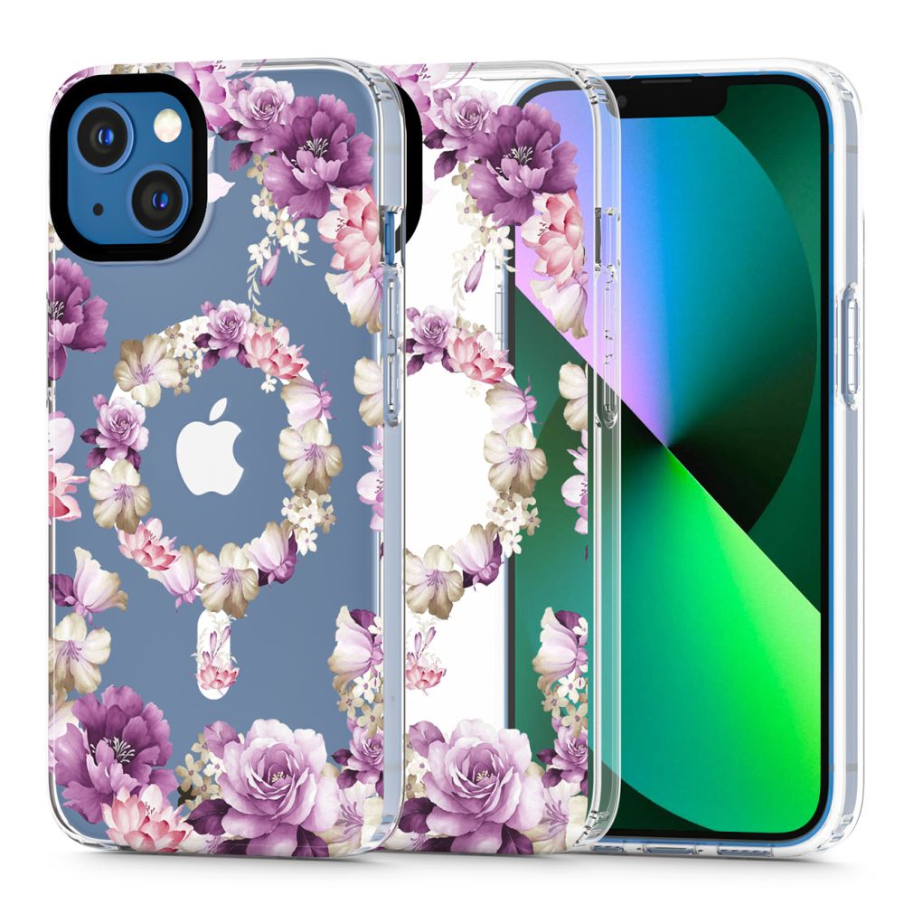 Pokrowiec Tech-Protect Magmood Magsafe wzr rose floral Apple iPhone 13 Mini