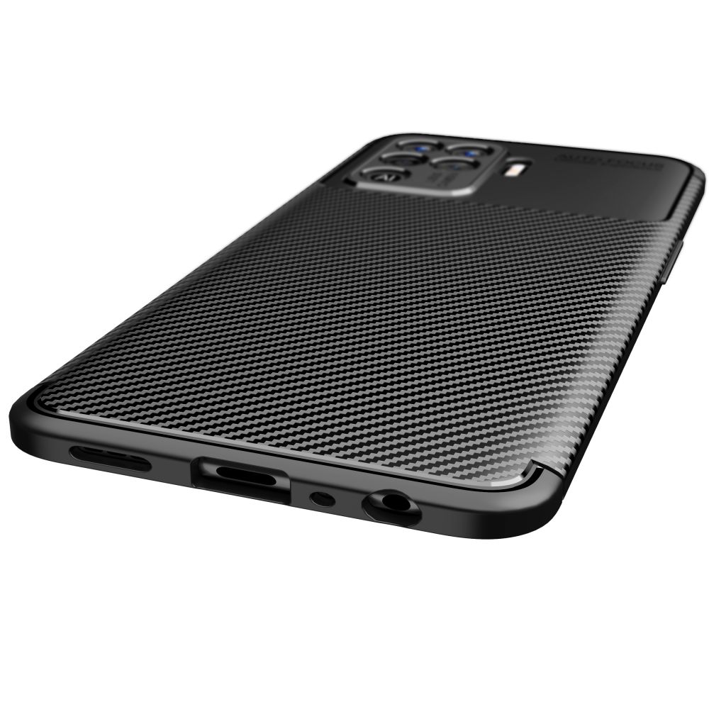 Pokrowiec Tech-Protect TpuCarbon czarny Oppo Reno 5 Lite / 3