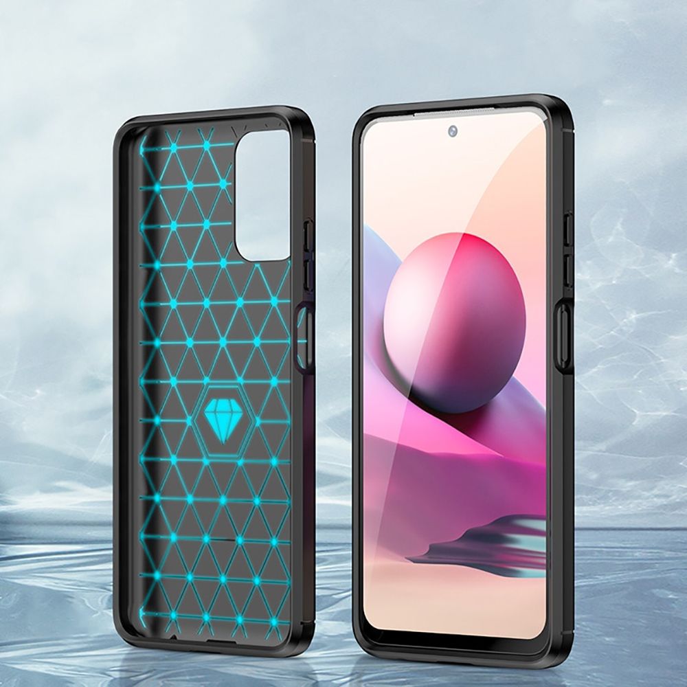 Pokrowiec Tech-Protect TpuCarbon czarny Xiaomi Redmi Note 10 / 5