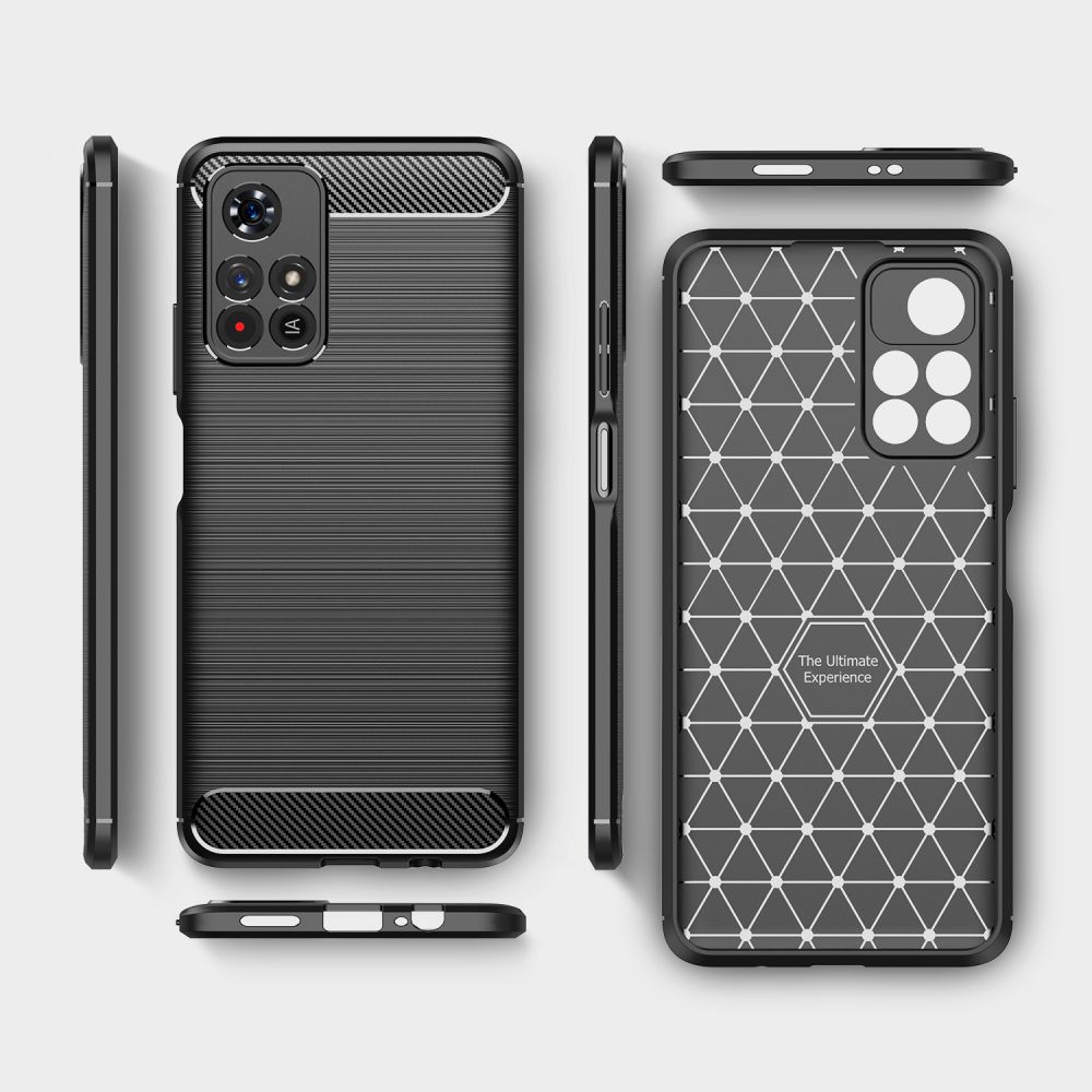 Pokrowiec Tech-Protect TpuCarbon czarny Xiaomi Redmi Note 11S 5G / 8