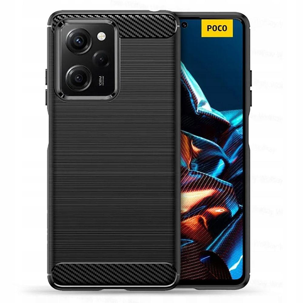 Pokrowiec Tech-Protect TpuCarbon czarny Xiaomi Redmi Note 12 Pro 5G