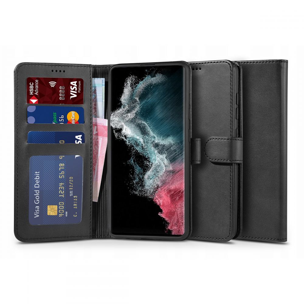 Pokrowiec Tech-protect Wallet czarny Samsung Galaxy S22 Ultra