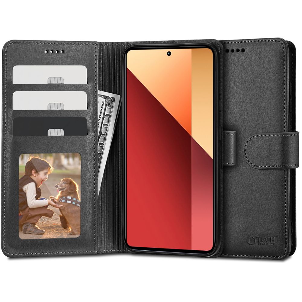 Pokrowiec Tech-protect Wallet czarny Xiaomi Poco M6 Pro 4G