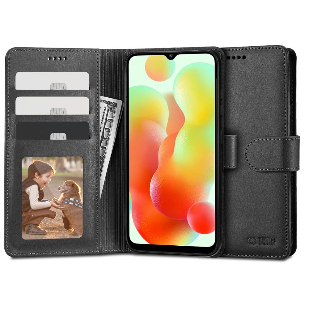 Pokrowiec Tech-protect Wallet czarny Xiaomi Redmi 12C