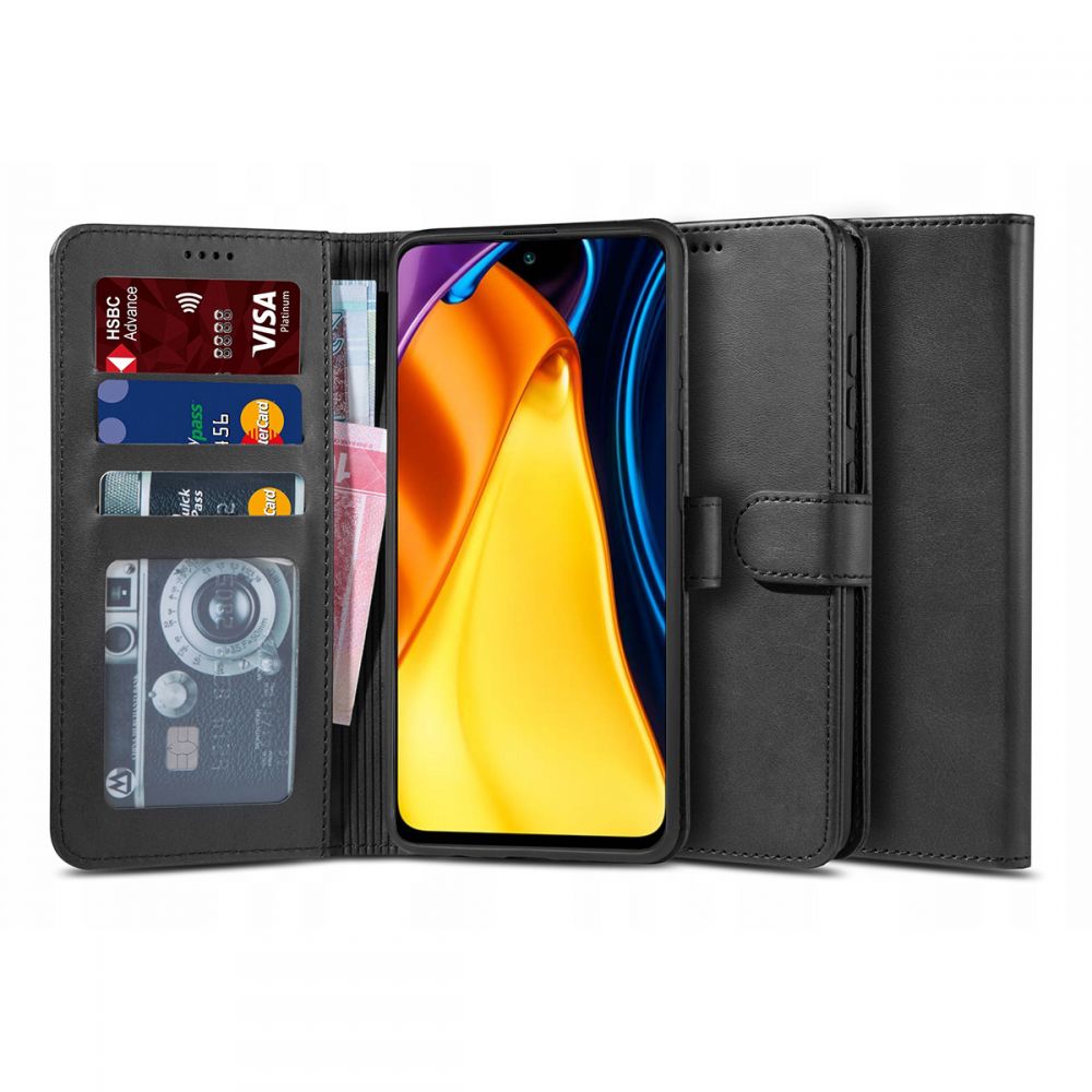 Pokrowiec Tech-protect Wallet czarny Xiaomi Redmi Note 10 5G