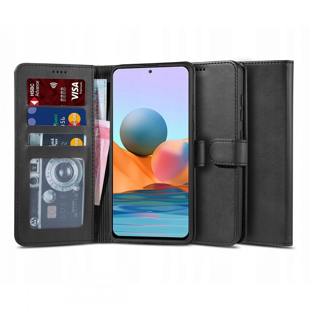 Pokrowiec Tech-protect Wallet czarny Xiaomi Redmi Note 10 Pro