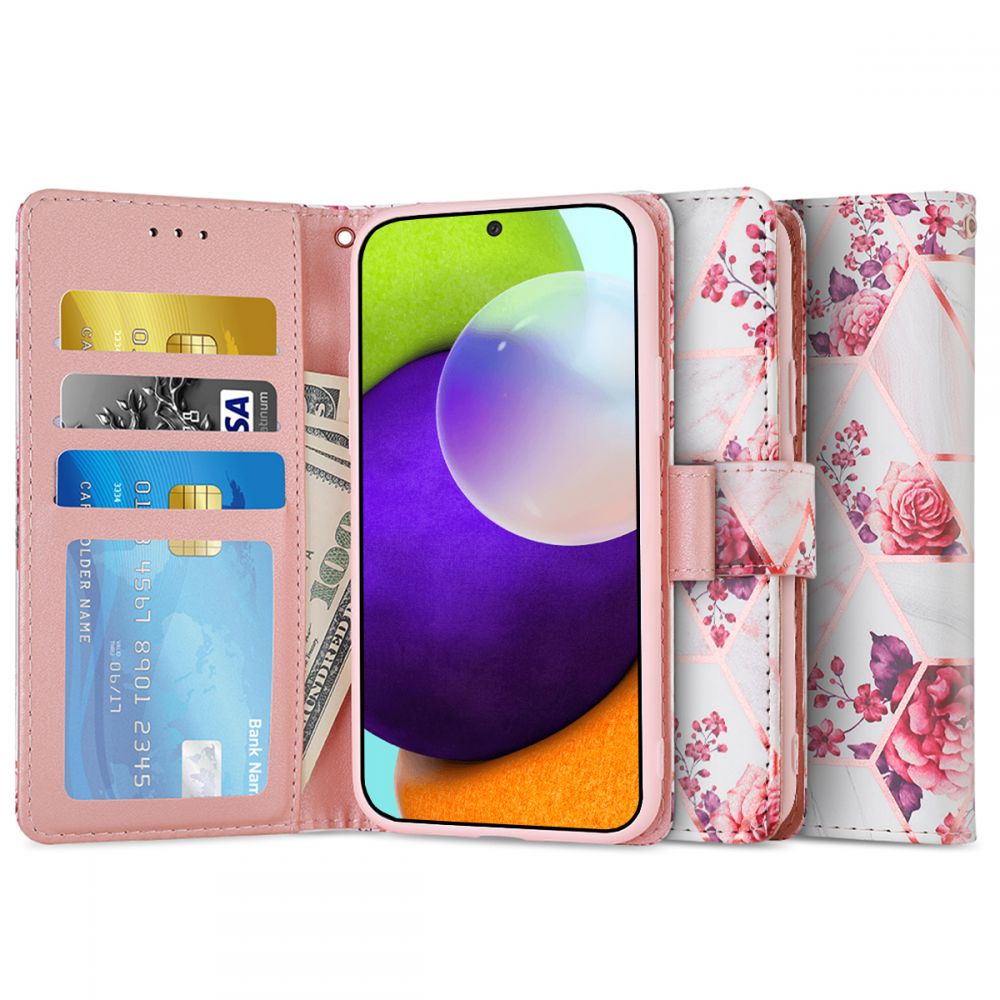 Pokrowiec Tech-protect Wallet floral rose Samsung A52