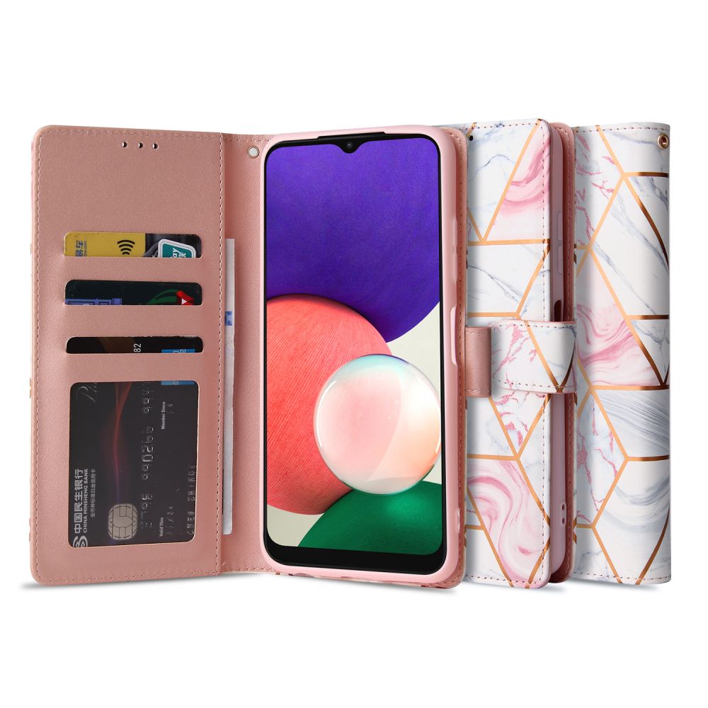 Pokrowiec Tech-protect Wallet marble Samsung Galaxy A22 5G