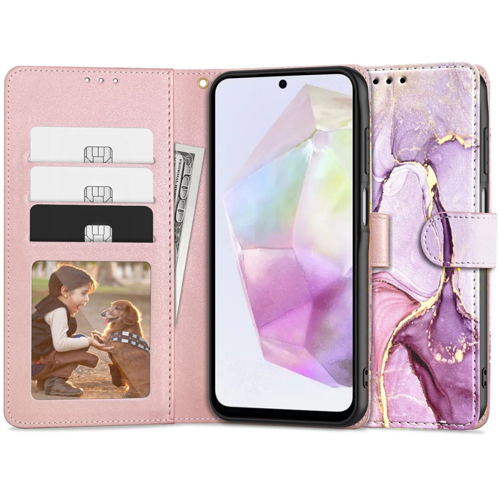 Pokrowiec Tech-protect Wallet marble Samsung Galaxy A35 5G