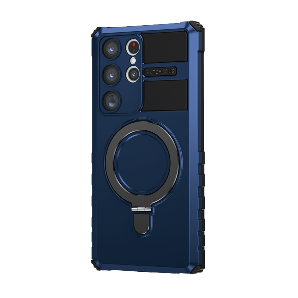 Pokrowiec Tel Protect Armor Magsafe Metal Ring Case niebieski Samsung Galaxy S23 Ultra