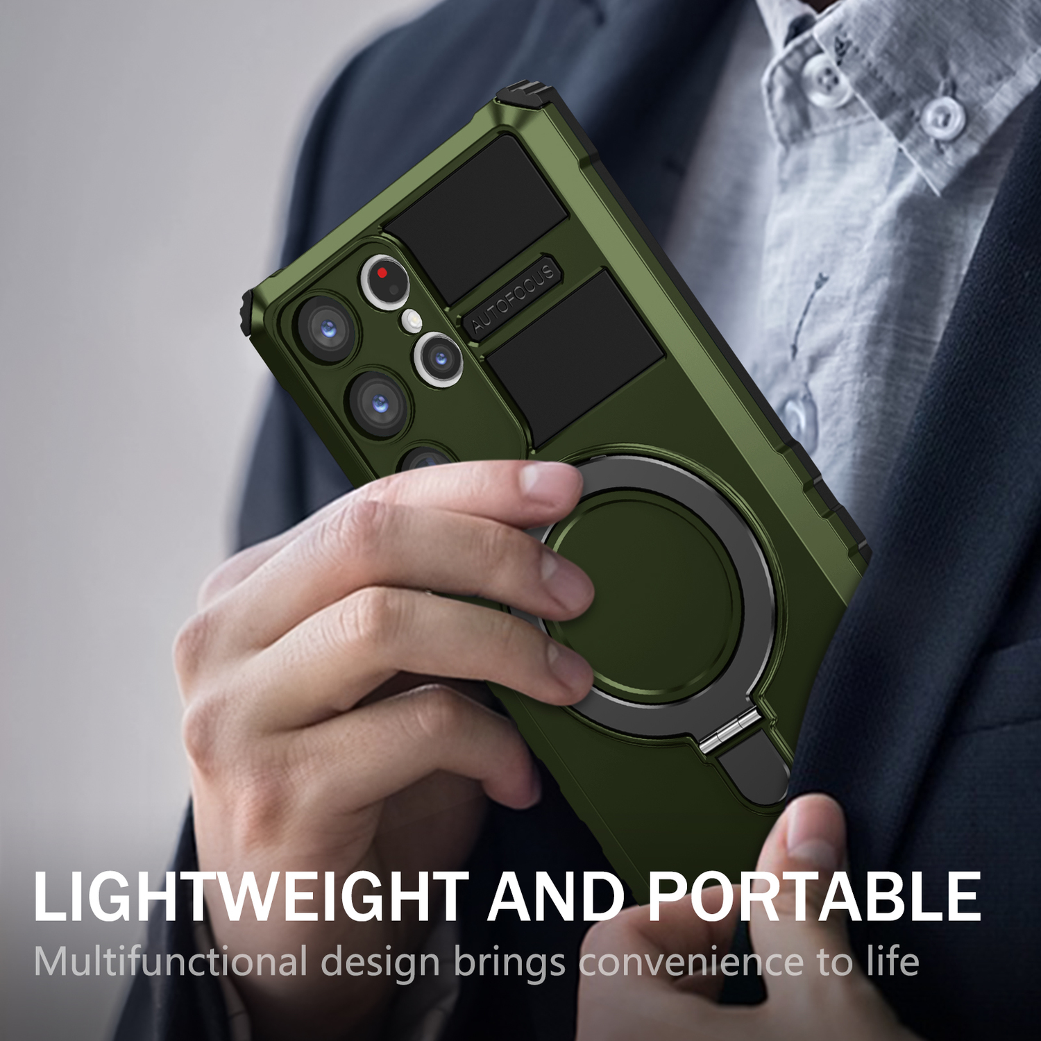 Pokrowiec Tel Protect Armor Magsafe Metal Ring Case zielony Samsung Galaxy S23 Ultra / 7
