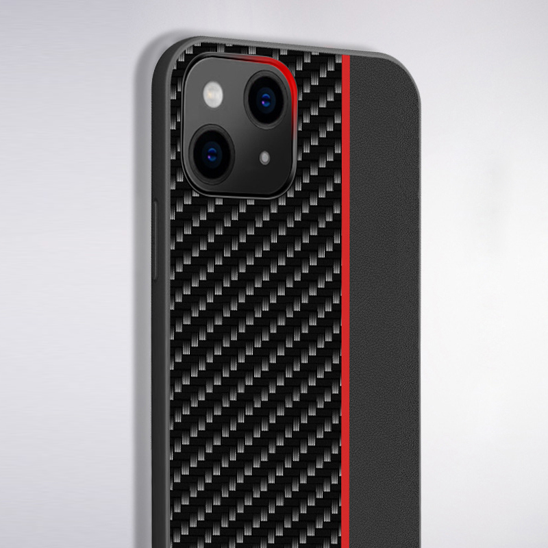 Pokrowiec Tel Protect Carbon Case pasek czerwony Apple iPhone SE 2020 / 3
