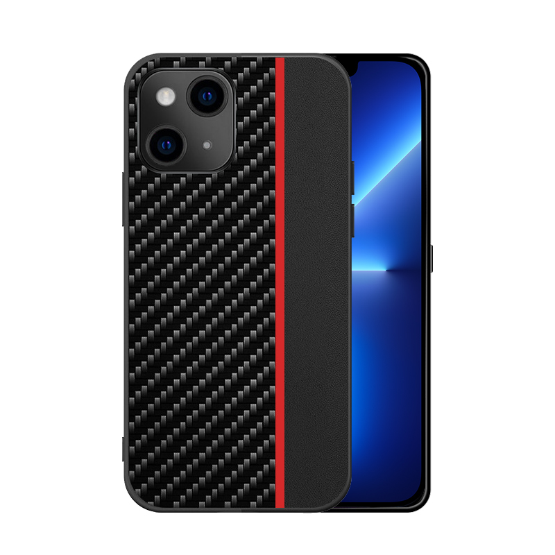 Pokrowiec Tel Protect Carbon Case pasek czerwony Xiaomi POCO M4 Pro 5G