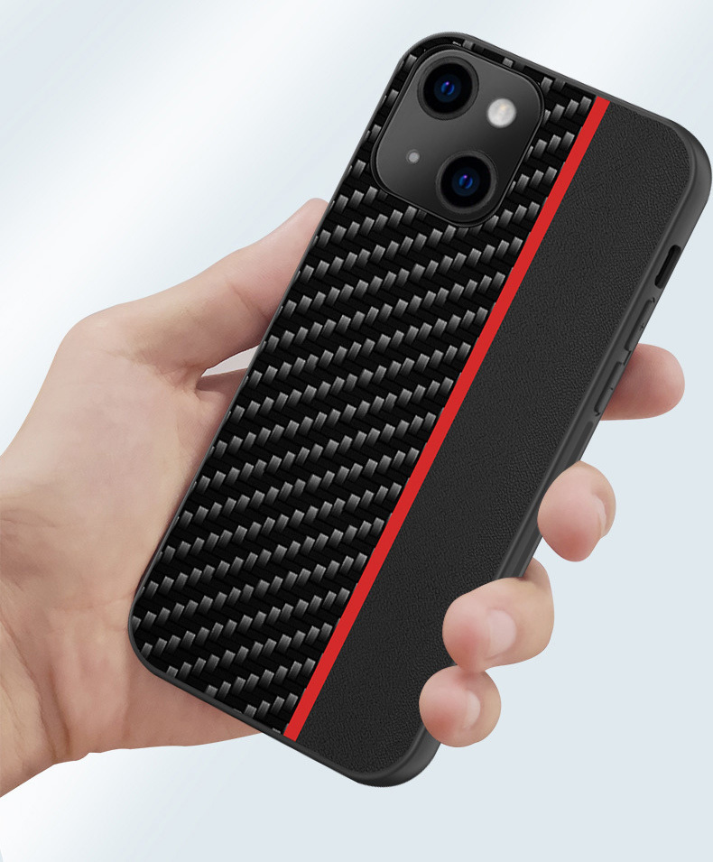 Pokrowiec Tel Protect Carbon Case pasek czerwony Xiaomi Redmi 9A / 2