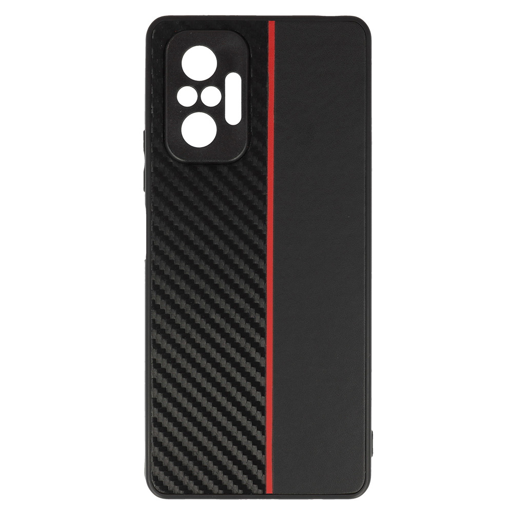 Pokrowiec Tel Protect Carbon Case pasek czerwony Xiaomi Redmi Note 10 Pro Max / 2