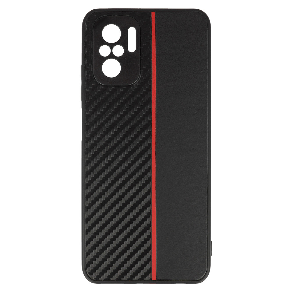 Pokrowiec Tel Protect Carbon Case pasek czerwony Xiaomi Redmi Note 10S / 2