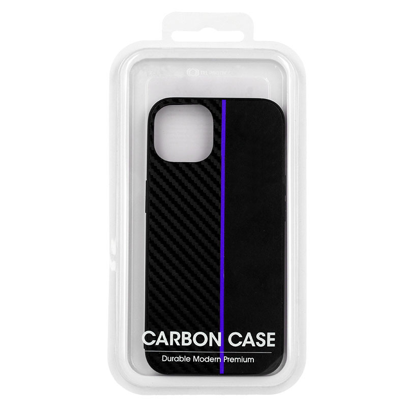 Pokrowiec Tel Protect Carbon Case pasek niebieski Apple iPhone 13 Mini / 6