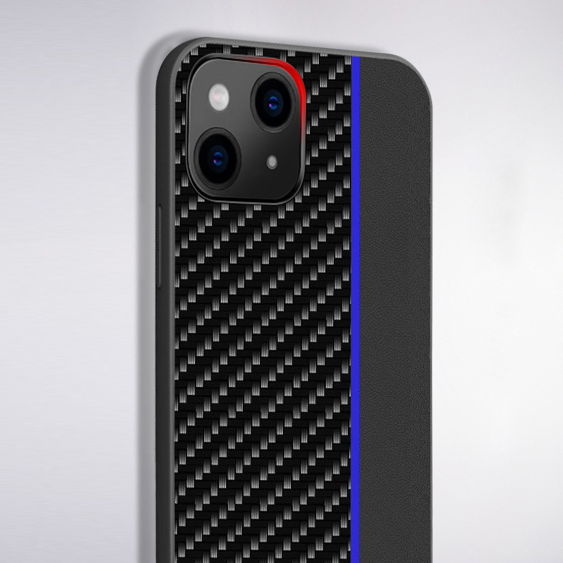 Pokrowiec Tel Protect Carbon Case pasek niebieski Apple iPhone 13 Pro Max / 3