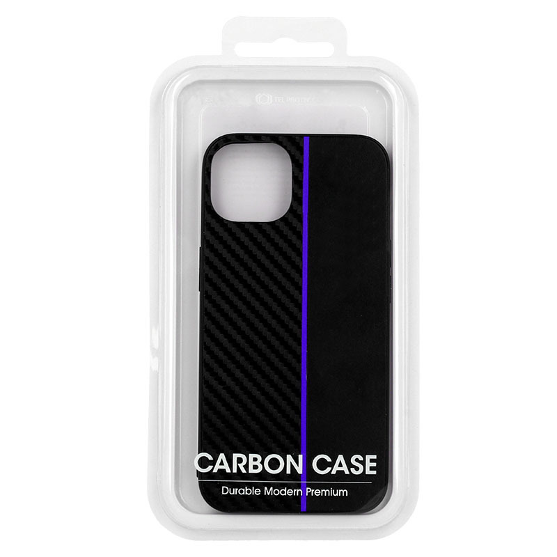 Pokrowiec Tel Protect Carbon Case pasek niebieski Apple iPhone SE 2020 / 6
