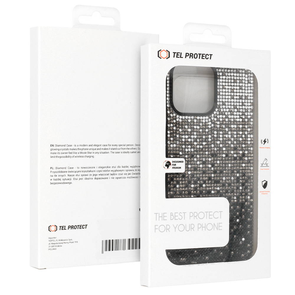 Pokrowiec Tel Protect Diamond Case czarny Apple iPhone 13 / 8