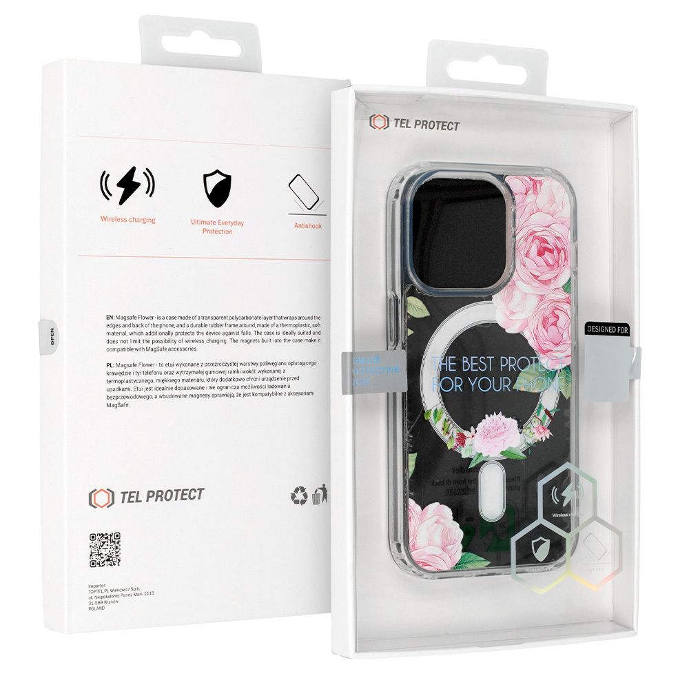 Pokrowiec Tel Protect Flower Magsafe wzr 1 Apple iPhone 16 Plus / 7