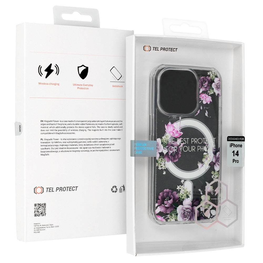 Pokrowiec Tel Protect Flower Magsafe wzr 7 Apple iPhone 16 / 7