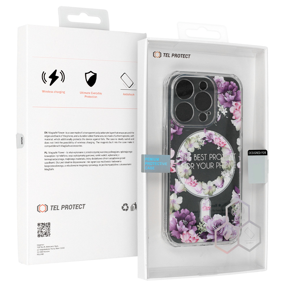 Pokrowiec Tel Protect Flower Magsafe wzr 6 Apple iPhone 13 Pro Max / 7