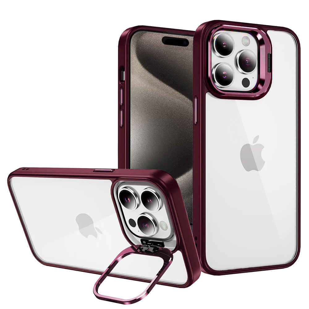 Pokrowiec Tel Protect Kickstand Case burgundowy Apple iPhone 13 Pro Max