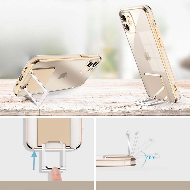 Pokrowiec Tel Protect Kickstand Luxury Case czarny Apple iPhone 13 / 9