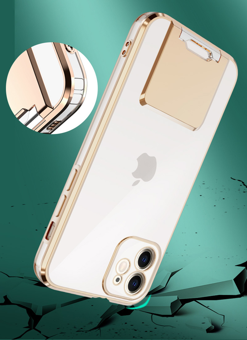 Pokrowiec Tel Protect Kickstand Luxury Case fioletowy Apple iPhone SE 2020 / 4