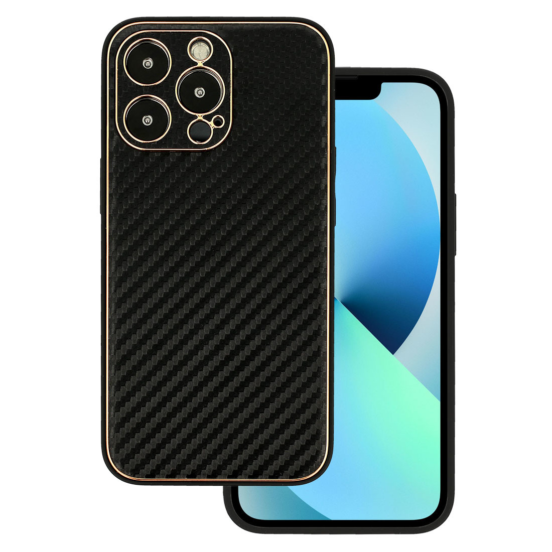 Pokrowiec Tel Protect Leather Carbon Case czarny Apple iPhone XR