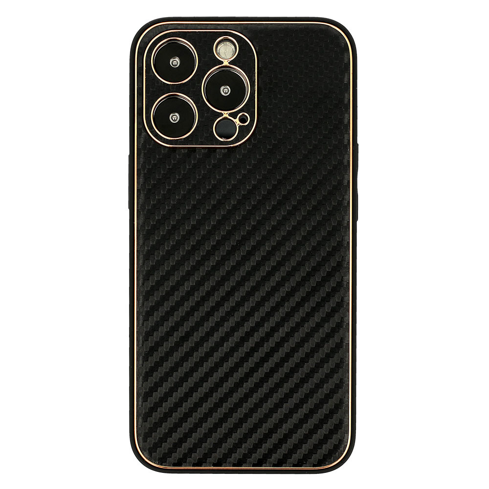 Pokrowiec Tel Protect Leather Carbon Case czarny Samsung A52 / 3