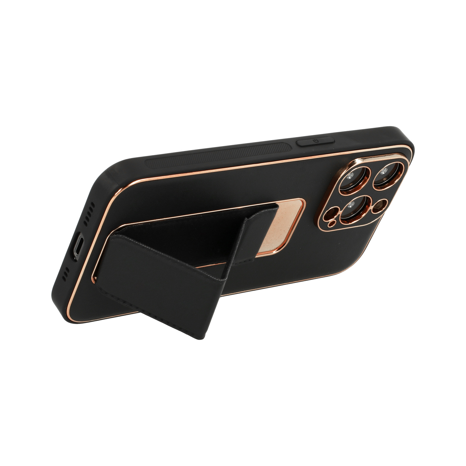Pokrowiec Tel Protect Leather Luxury Stand Case czarny Apple iPhone XS / 4