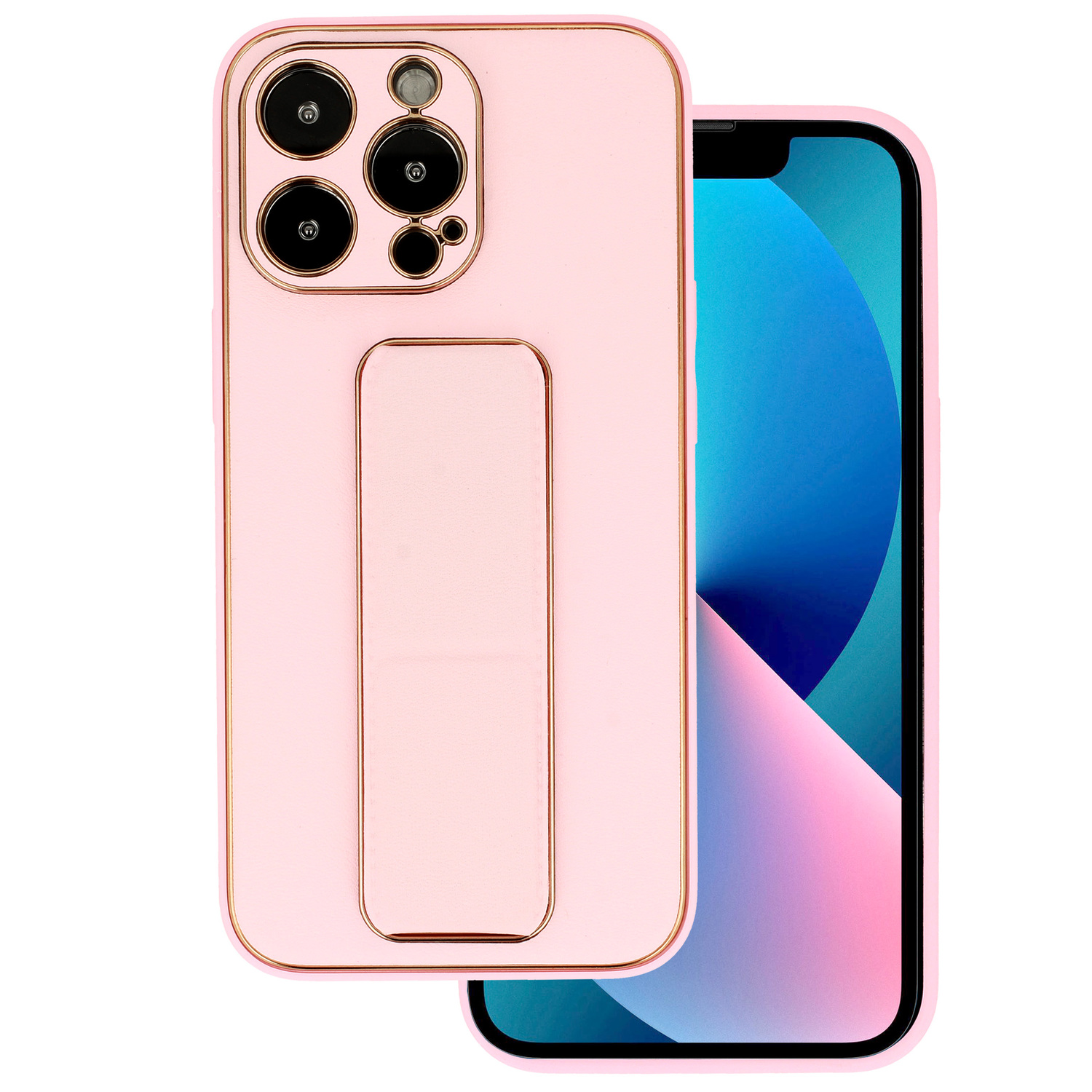 Pokrowiec Tel Protect Leather Luxury Stand Case jasnorowy Apple iPhone X