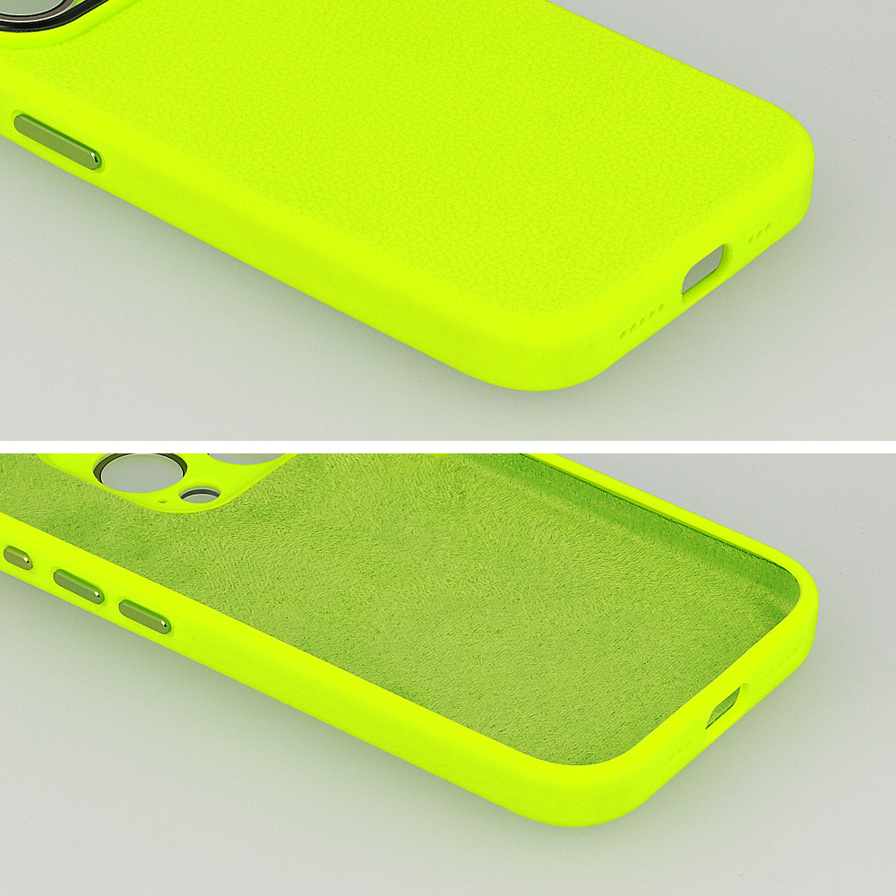 Pokrowiec Tel Protect Lichi Soft Case limonkowy Apple iPhone 15 Plus / 4